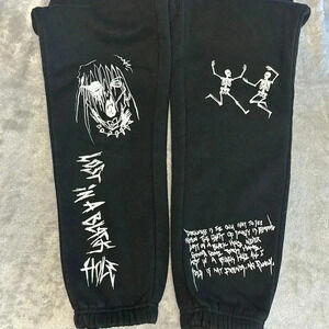 ⭐️ Forever 21 - Black  Halloween Joggers/Sweatpants. Size 9/10